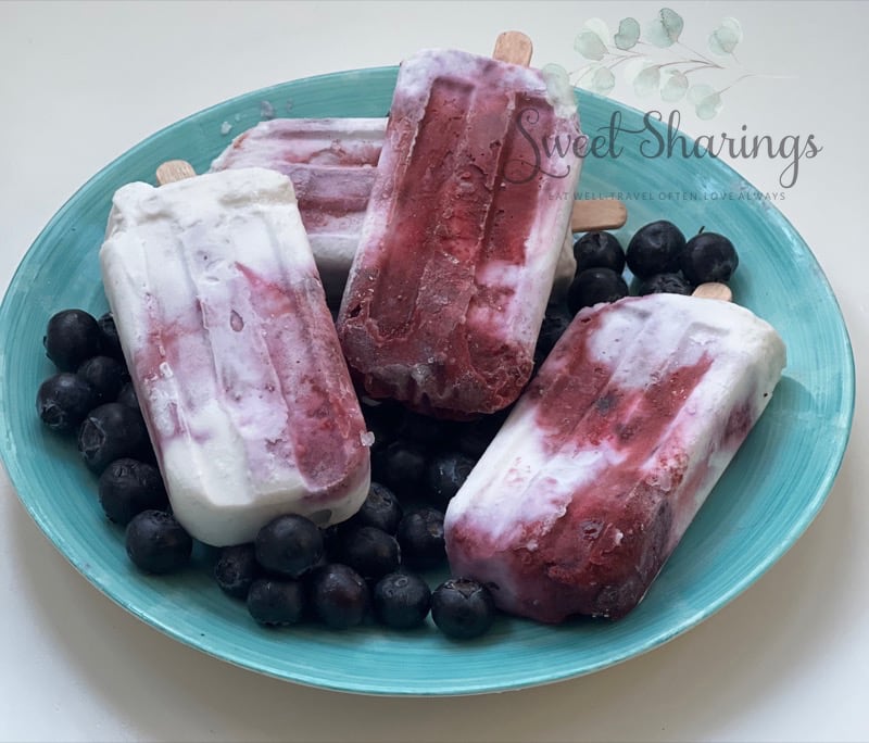 Creamy Blueberry Coconut Popsicle